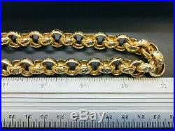 9ct Yellow Solid Gold Heavy Round Belcher Chain 22