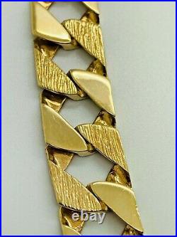 9ct Yellow Solid Gold Heavy Square Curb Chain 22 ½