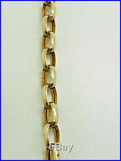 9ct Yellow Solid Gold Oval Belcher Chain 20