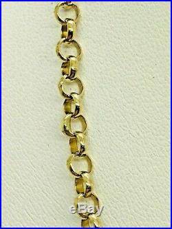 9ct Yellow Solid Gold Round Belcher Chain 22