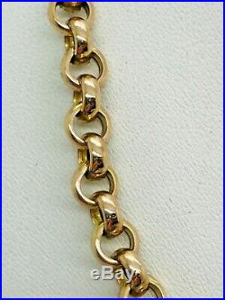 9ct Yellow Solid Gold Round Belcher Chain 24