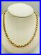 9ct Yellow Solid Gold Round Belcher Link Chain 4.4mm 22