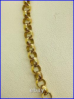 9ct Yellow Solid Gold Round Belcher Link Chain 4.4mm 22