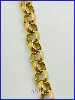 9ct Yellow Solid Gold Round Belcher Link Chain 4.4mm 22