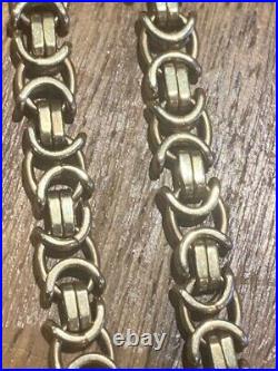 9ct Yellow gold Byzantine /Etruscan link chain Necklace 44.1g Hallmarked 26