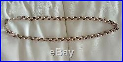 9ct gold 140 gram belcher chain every other link rose gold