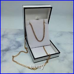 9ct gold 20 ¾ square curb chain weight 8.4 grams 11mm trigger clasp Value £475