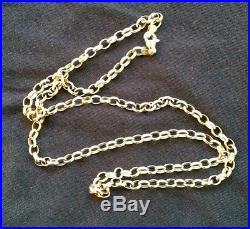 9ct gold 24 belcher necklace heavy 18.9 grams