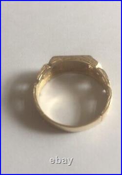 9ct gold Chain Link Signet Ring Fully Hallmarked