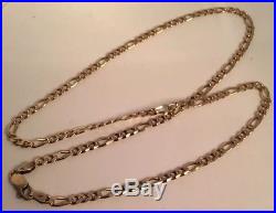 9ct gold Solid Figaro Necklace/Chain