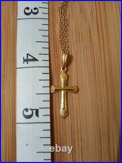 9ct gold Vintage Crucifix/Cross And Chain