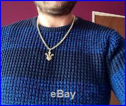 9ct gold belcher chain and pendant hallmarked very heavy 35grams not scrap