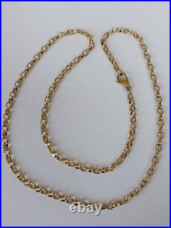 9ct gold belcher chain length 18 hallmarked. 375