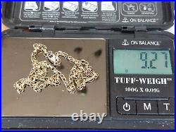 9ct gold belcher chain length 18 hallmarked. 375
