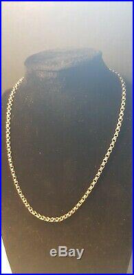 9ct gold belcher chain used 14.5 inch