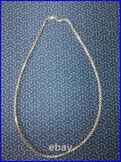 9ct gold box chain Length 21 Inches