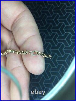 9ct gold box chain Length 21 Inches