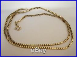 9ct gold box chain, good condition. Lovely design