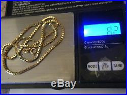 9ct gold box chain, good condition. Lovely design