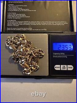 9ct gold chain 9mm 24 Inches Italian Made Curb Chain