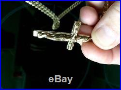 9ct gold chain And Double Cross