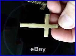 9ct gold chain And Double Cross