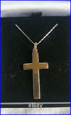 9ct gold cross and chain