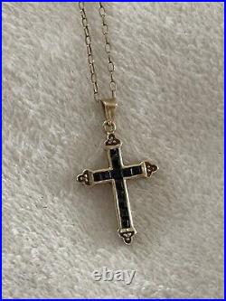 9ct gold cross and chain