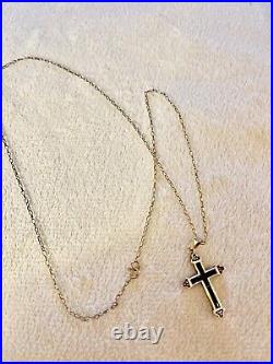 9ct gold cross and chain