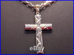 9ct gold cross and chain gents ladies gift boxed