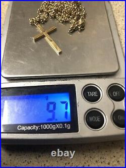 9ct gold cross and chain used