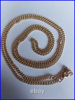 9ct gold cuban link chain length 27 Hallmarked weight 15.7 grams