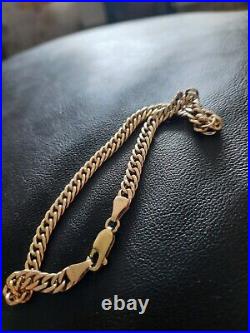 9ct gold curb bracelet used