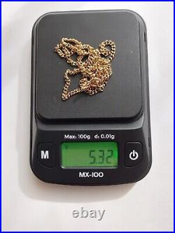 9ct gold curb chain 18 Inch 5.3 gm