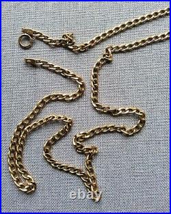 9ct gold curb chain. 46 cms long, 3.5 gms