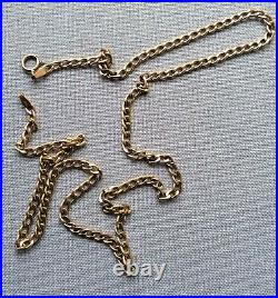 9ct gold curb chain. 46 cms long, 3.5 gms