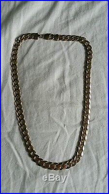 9ct gold curb chain 68g