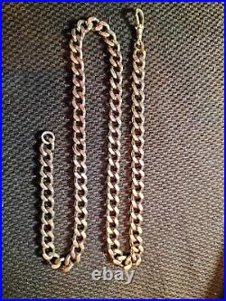 9ct gold curb chain heavy used
