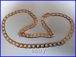 9ct gold curb chain length 20 Hallmarked weight heavy 28.7 grams