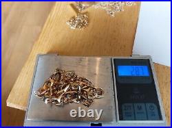 9ct gold curb chain length 20 Hallmarked weight heavy 28.7 grams