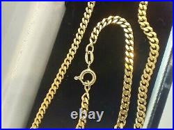 9ct gold curb chain, length 22, weight 13.5 grams