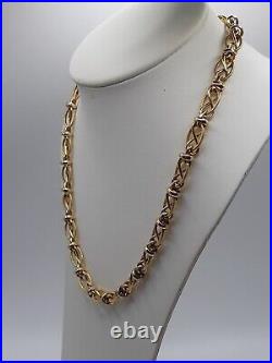 9ct gold figure of 8 link chain length 17 hallmarked weight 14.89 grams