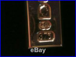 9ct gold ingot bar 8gsm (no chain)