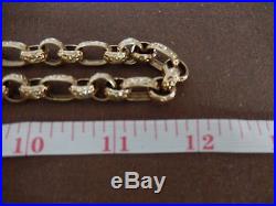 9ct gold large heavy belcher chain very good condition
