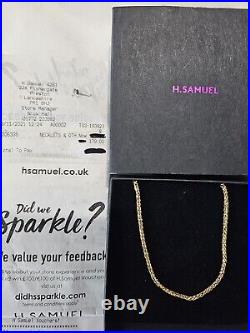 9ct gold necklace H. SAMUEL 18in Beautiful For The Gifts