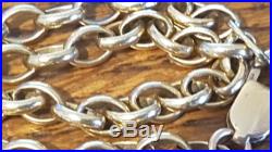 9ct gold oval link belcher chain 38.8g