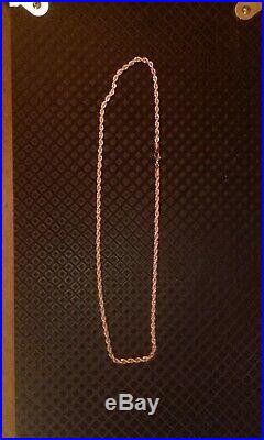 9ct gold rope chain 24grams 22inches long