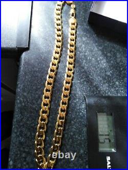 9ct gold scrap or wear 113 grams hallmarked lovely curb chain