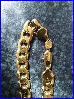 9ct gold scrap or wear 113 grams hallmarked lovely curb chain