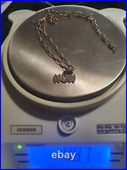 9ct gold second hand mum necklace 20 inches just under 5 grams pretty